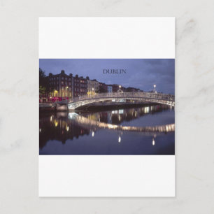 Postal noche del puente de Dublín de Irlanda (St.K.