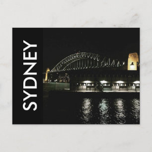 Postal noche del puente de sydney
