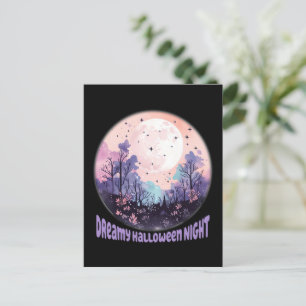 Postal Noche Dreamy Halloween - Luna Púrpura Pastel