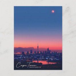 Postal Noche en Ciudad del Cabo Viajes de cosecha en Sudá