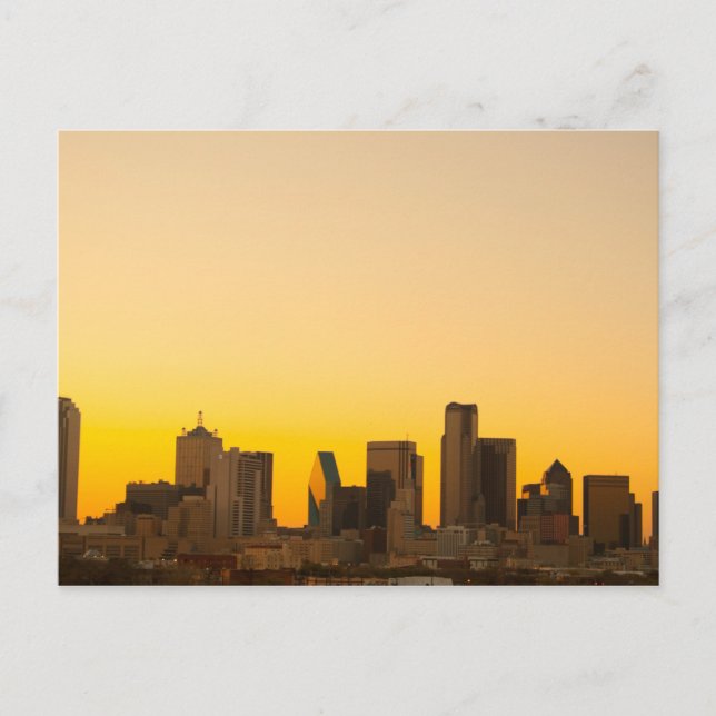 Postal Noche en Dallas, Texas (Anverso)