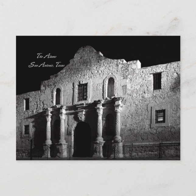 Postal Noche en el Álamo (Anverso)