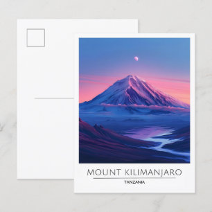 Postal Noche en el Monte Kilimanjaro Tanzania Viaje
