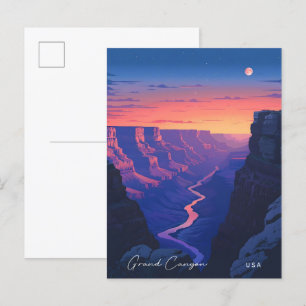 Postal Noche en Grand Canyon USA Travel