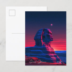 Postal Noche en Great Sphinx Egypt Travel