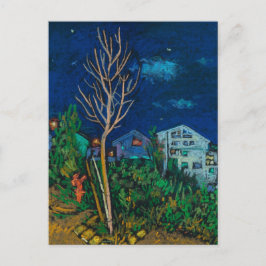 Postal Noche en Haifa, arte de pintar paisajes urbanos