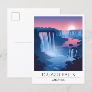 Postal Noche en Iguazu Falls Argentina Viaje