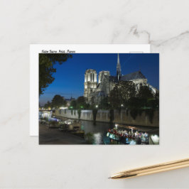 Postal Noche en Notre Dame Paris