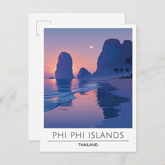 Postal Noche en Phi Phi Islands Tailandia Viaje (Anverso / Reverso)