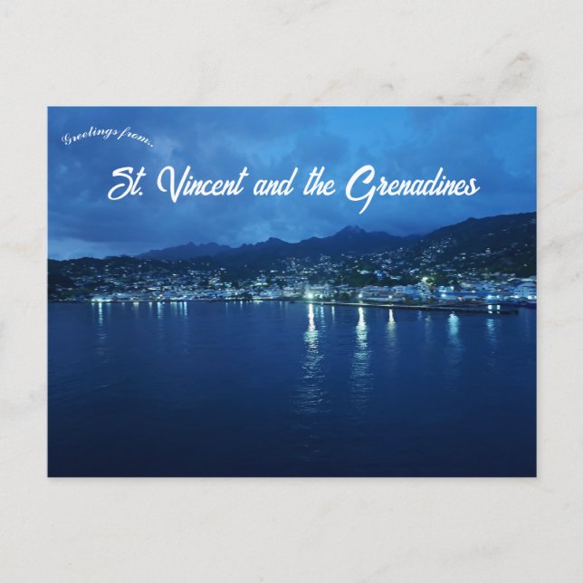 Postal Noche en San Vicente y las Granadinas (Anverso)