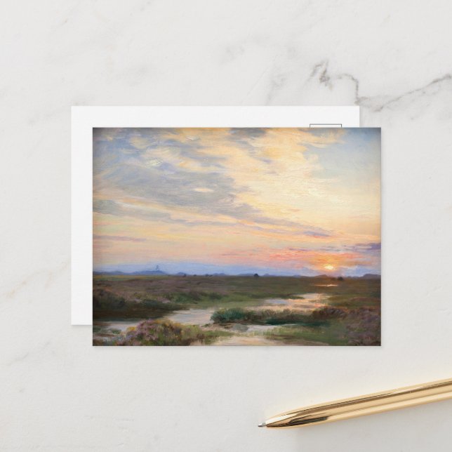 Postal Noche en Skagen por P.S. Krøyer, Arte (Anverso/Reverso In Situ)