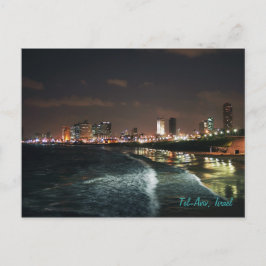 Postal Noche en Tel Aviv, Israel