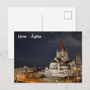 Postal Noche en Viena, Austria