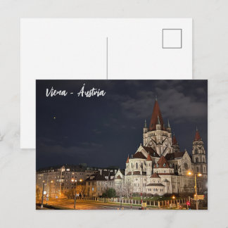 Postal Noche en Viena, Austria