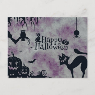 Postal Noche espeluznante de Halloween