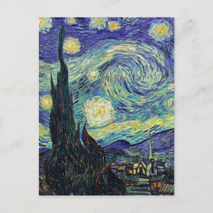 Postal Noche estrellada de van Gogh
