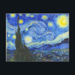 Postal Noche estrellada de Vincent van Gogh<br><div class="desc">Noche estrellada de Vincent van Gogh</div>