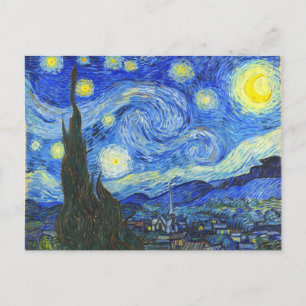Postal Noche estrellada de Vincent van Gogh