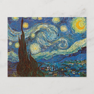 Postal Noche estrellada de Vincent van Gogh
