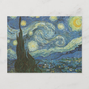 Postal Noche estrellada de Vincent Van Gogh