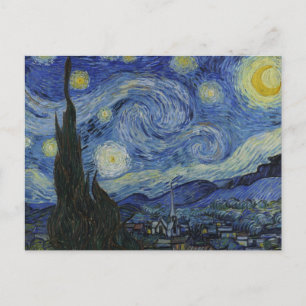 Postal Noche estrellada de Vincent Van Gogh