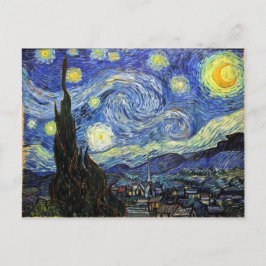 Postal Noche estrellada de Vincent van Gogh 1889