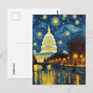 Postal Noche estrellada de Washington DC