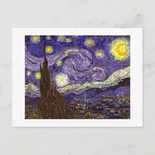 Postal Noche estrellada del artista Vincent Van Gogh