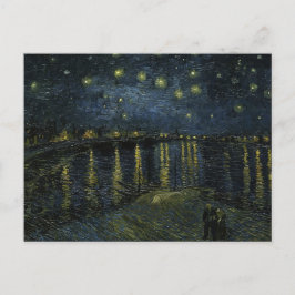 Postal Noche estrellada en el Ródano por Van Gogh