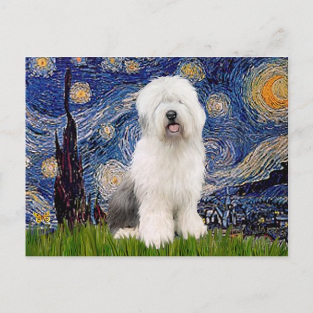 Postal Noche estrellada - Inglés viejo #3 (Anverso)