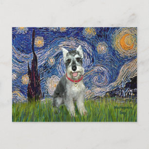 Postal Noche estrellada - Schnauzer #8