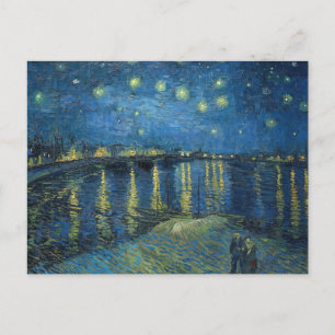Postal Noche estrellada sobre el Ródano (1888) Vincent va