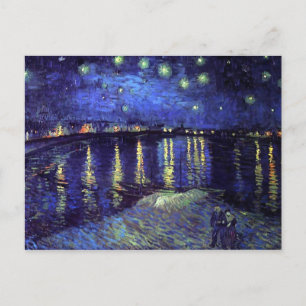 Postal noche estrellada sobre el Ródano 1890