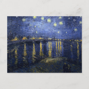 Postal Noche estrellada sobre el Ródano por Van Gogh