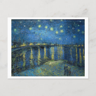 Postal Noche estrellada sobre el Ródano por Vincent Van G