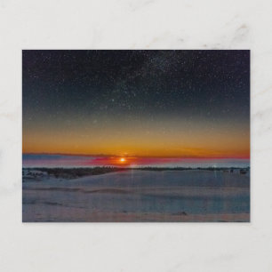 Postal Noche estrellada sobre las dunas del lago plateado