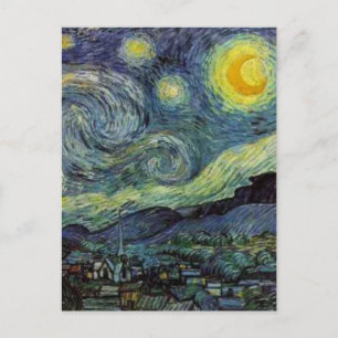 Postal Noche estrellada - van Gogh