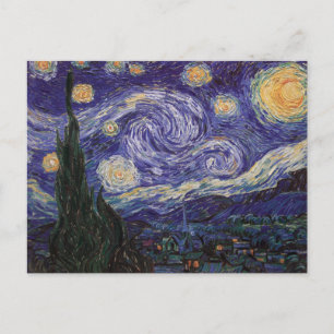 Postal Noche estrellada, Van Gogh pueblo francés Saint Re