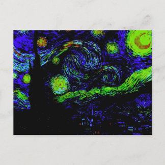 Postal Noche Funky Van Gogh Starry