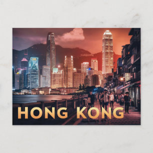 Postal Noche Hongkong China