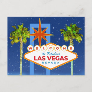 Postal Noche mágica en Las Vegas