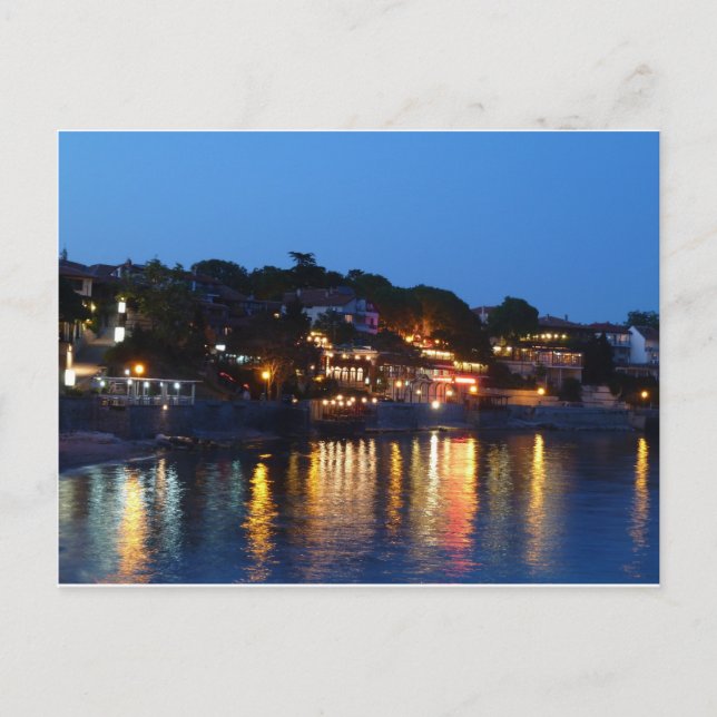 Postal Noche Nessebar (Anverso)