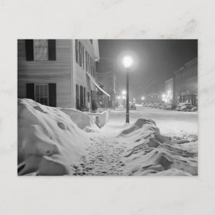 Postal Noche nevada en Vermont, 1940
