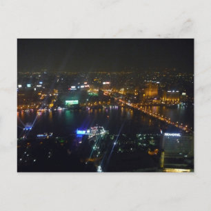 Postal noche nile del río cairo