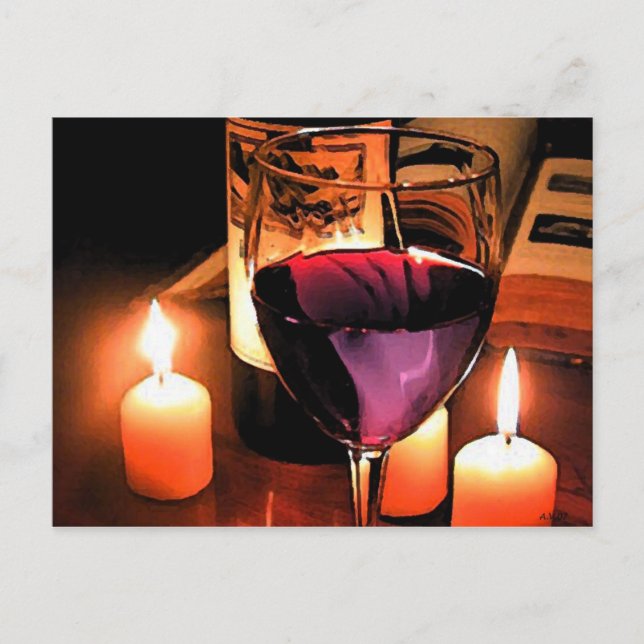 Postal Noche romántica (Anverso)