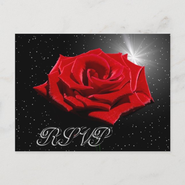 Postal Noche romántica estrellada (Anverso)