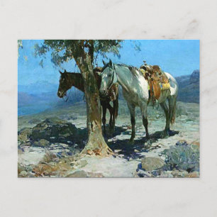 Postal "Noche silenciosa" de arte occidental de Frank Ten