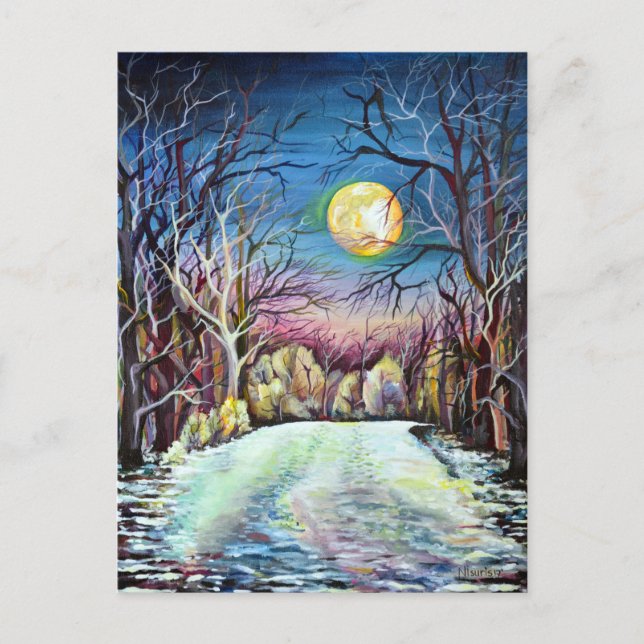 Postal Noche silenciosa en Suecia (Anverso)