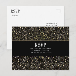 Postal Noche Stars Wedding RSVP