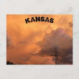 Postal Noche tormentosa en Hutchinson Kansas Post Card.